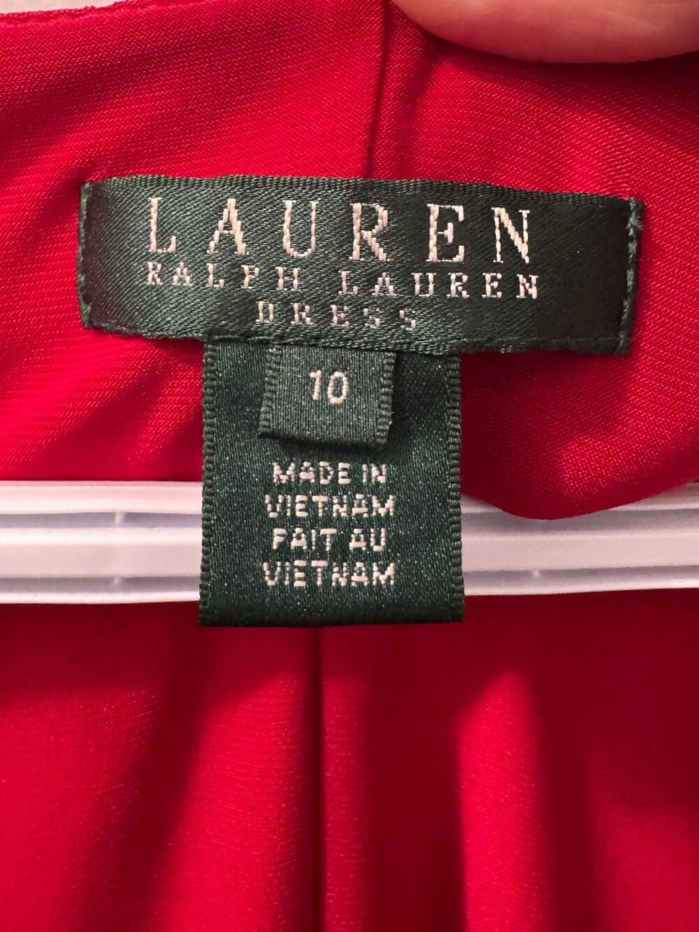 Lauren Ralph Lauren cowl neck sheath dress red women's size 10 - Picture 5 of 5